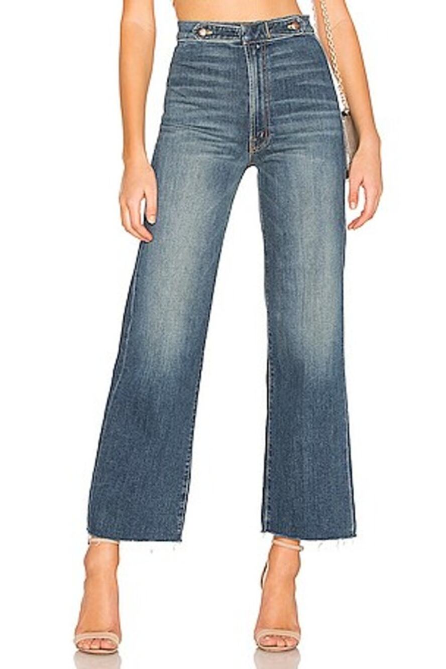 Mother Denim The Loop De Loop Fray Just One Sip Blue Size 26